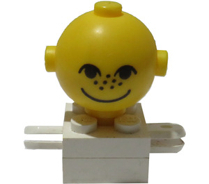 LEGO White Homemaker Figure with Yellow Head and Freckles