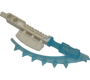 LEGO Blanc Hordika Les dents Outil avec Transparent Lumière Bleu Souple Fin (50936)