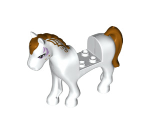 LEGO Wit Paard met Gold Mane (93085)