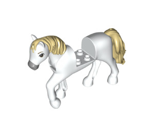 LEGO White Horse with Gray Mouth and Tan Hair (79616)