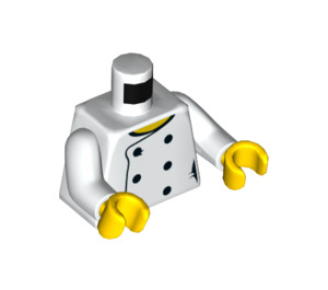 LEGO Bianco House Femmina Chef con Nero Gambe Minifigure Busto (973 / 76382)