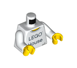 LEGO Valkoinen House Pienoishahmo Vartalo (973 / 76382)