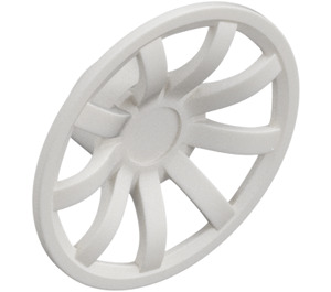 LEGO White Hub Cap with Curved Bars (62701)