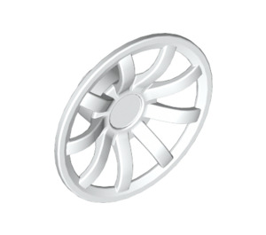 LEGO White Hub Cap with Curved Bars (62701)
