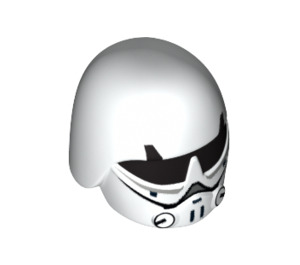 LEGO White Imperial Cadet Helmet with Black Goggles (18291)