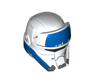 LEGO blanc Imperial Transport Pilot Casque avec Bleu Rayures (47421)