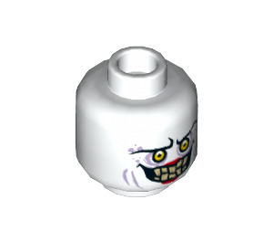 LEGO White Jestro (70316) Minifigure Head (Recessed Solid Stud) (3626 / 23935)