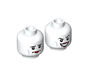 LEGO White Jestro Minifigure Head (Recessed Solid Stud) (3626 / 36361)