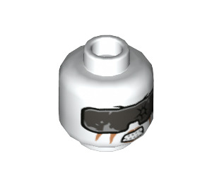 LEGO White Jet Jack Minifigure Head (Recessed Solid Stud) (3626 / 38872)