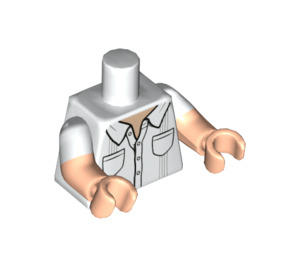 LEGO Wit John Hammond Minifiguur Torso (973 / 16360)