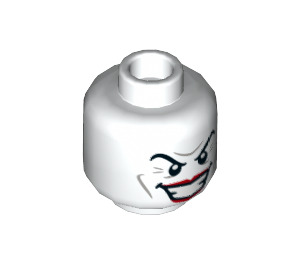 LEGO White Joker Minifigure Head (Recessed Solid Stud) (3626 / 65961)