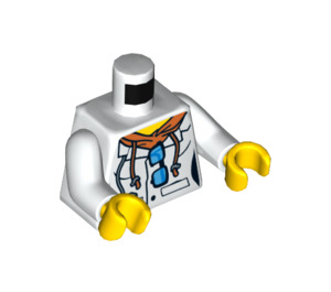 LEGO White Jungle Exploration Woman Minifig Torso (973 / 76382)