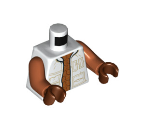 LEGO Wit Kabe Torso met Donkeroranje Armen (973 / 76382)