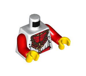 LEGO White King Torso with Gold Cross Pendant (76382 / 88585)