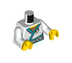 LEGO White Lee (Black Bun Hair) Minifig Torso (973 / 76382)