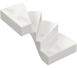 LEGO White Left Staircase 6 x 6 x 4 (28466)