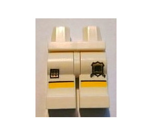LEGO White Lego Brand Store Male, Rugby Shirt With Black Number '1' Legs (3815)