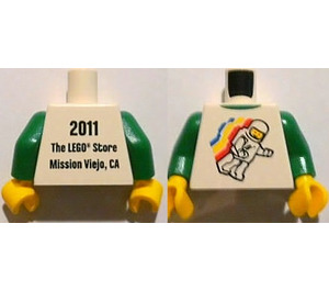 LEGO White Lego Brand Store Torso (973)