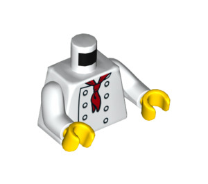 LEGO White Lego House Chef Minifig Torso (973 / 76382)