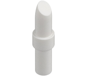 LEGO Hvit Lipstick med Hvit Håndtak (25866)