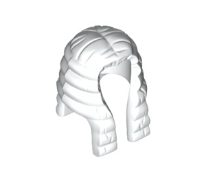 LEGO Weiß Lange Judge Wig Haar mit Curls (11255)