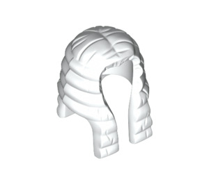 LEGO Bílá Dlouhé Judge Wig Vlasy s Curls (11255)