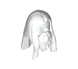 LEGO White Long Straight Hair with Beard (13768)