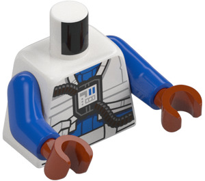 LEGO Biały Lt. Beyta Minifigurka Tułów (973 / 76382)