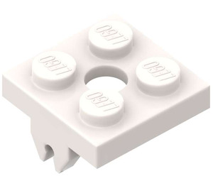 LEGO White Magnet Holder Plate 2 x 2 Bottom (30159)
