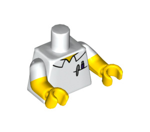 LEGO White Martin Prince Minifig Torso (973 / 16360)