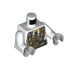 LEGO Biały Master Wu Minifigurka Tułów (973 / 76382)