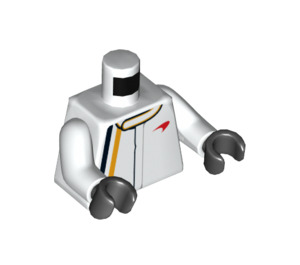 LEGO blanc Mclaren driver Minifig Torse (973 / 76382)