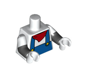 LEGO Weiß Mickey Maus Hemd Torso mit Bib Overalls (973 / 16360)