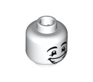 LEGO Bianco Mime Testa Smiling (Perno di sicurezza) (3626 / 91291)