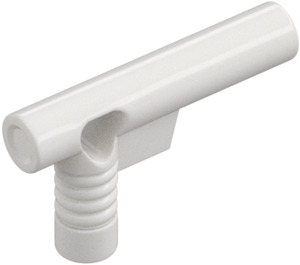 LEGO White Minifig Hose Nozzle with Side String Hole without Grooves (60849)