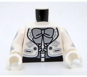 LEGO White Minifig Torso Ernesto de la Cruz with Silver Design (973 / 76382)