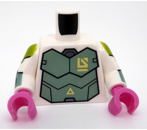 LEGO White Minifig Torso Robot Warrior (973)