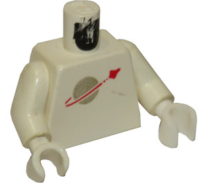 LEGO Weiß Minifig Torso mit Classic Raum Logo (973)