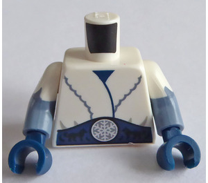 LEGO White Minifig Torso with Fur Coat and Snowflake Belt (973)