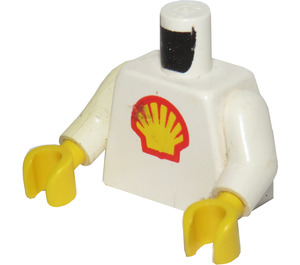 LEGO Biały Minifigurka Tułów z Duży Shell logo (973)