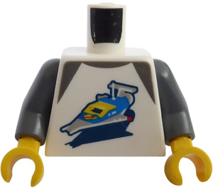 LEGO Weiß Minifigur Torso mit Weltraum ship (973 / 76382)