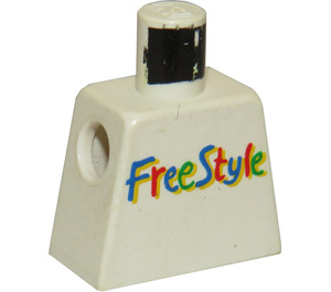 LEGO hvid Minifig Torso uden arme med Freestyle (973)