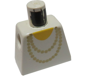LEGO White Minifig Torso without Arms with Golden Necklace (973)