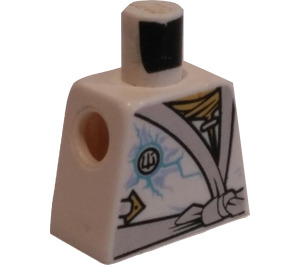 LEGO Weiß Minifig Torso ohne Arme mit Silber Sash und Ice Power Logo (973)
