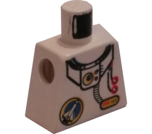 LEGO Blanco Minifigura Torso sin brazos con Espacio Port logo, Hoses, y Casco Neck (973)