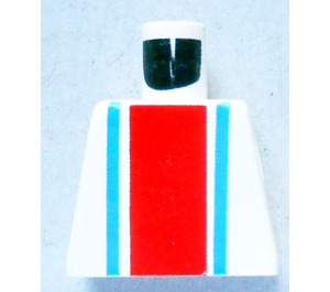 LEGO White Minifig Torso without Arms with Sports No. 18 on Back (973)