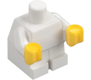 LEGO Weiß Minifigur Baby Körper mit Gelb Hände (25128)