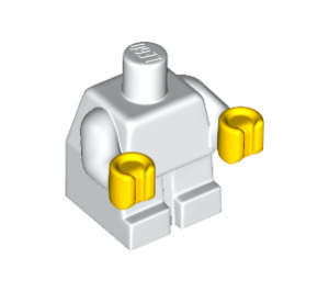 LEGO Weiß Minifigure Baby Körper mit Gelb Hände (25128)