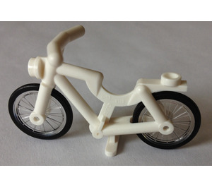 LEGO White Minifigure Bicycle with Wheels and Tires