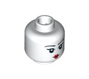 LEGO Bianco Minifigure Testa con Piccolo Rosso Lips (Perno di sicurezza) (3626 / 94559)